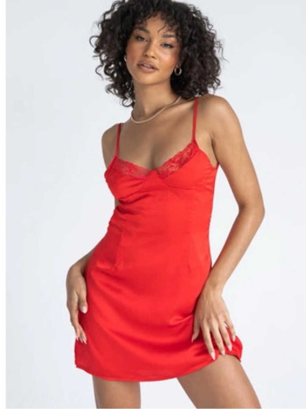 Princess Polly Diva Red Slip Mini Dress Women's SZ 6